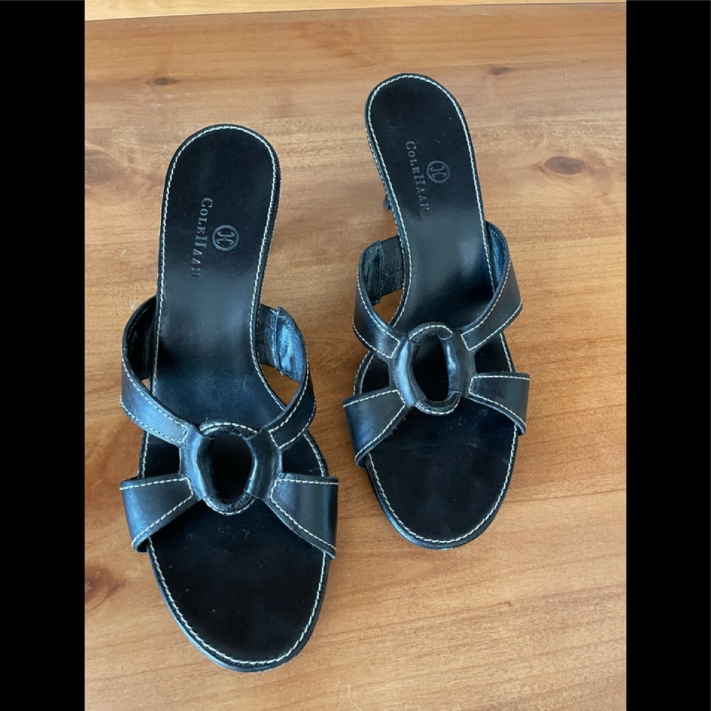 Cole Haan Black Stappy Sandals. Like New!